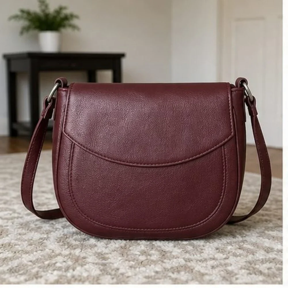 Merlot Vegan Leather Bag